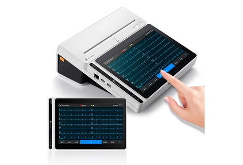 Lepu Medical Grade 18 Leads Умный портативный монитор ЭКГ T180 с принтером AI Анализ Диагностика Планшет Сенсорный экран