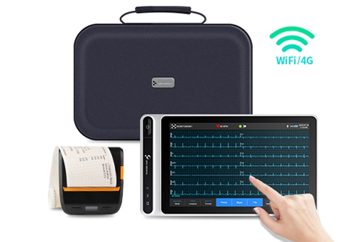 Lepu Medical Grade Tablet ECG Machine S120 Умный портативный 12-свинцовый кардиологический монитор с принтером Bluetooth Анализ искусственного интеллекта Диагностика и сенсорный экран