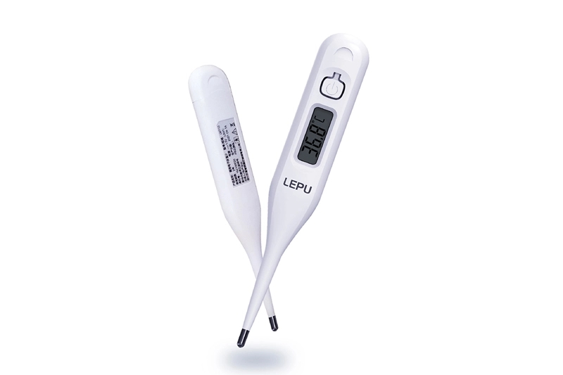 digital thermometer in mouth
