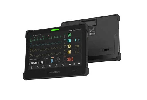 Планшетный монитор пациента Lepu AIView VX медицинского класса Портативный многопараметрический монитор Монитор показателей жизнедеятельности с сенсорным экраном для больничных палат и домашнего использования